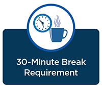 30-minute break requirement graphic
