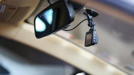 rearview mirror and dashcam