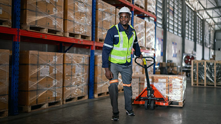 Man working in a warehouse