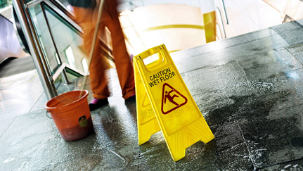 Caution wet floor sign