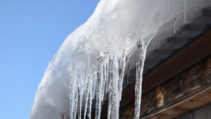 icicles on a roof