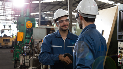 Two men shaking hands